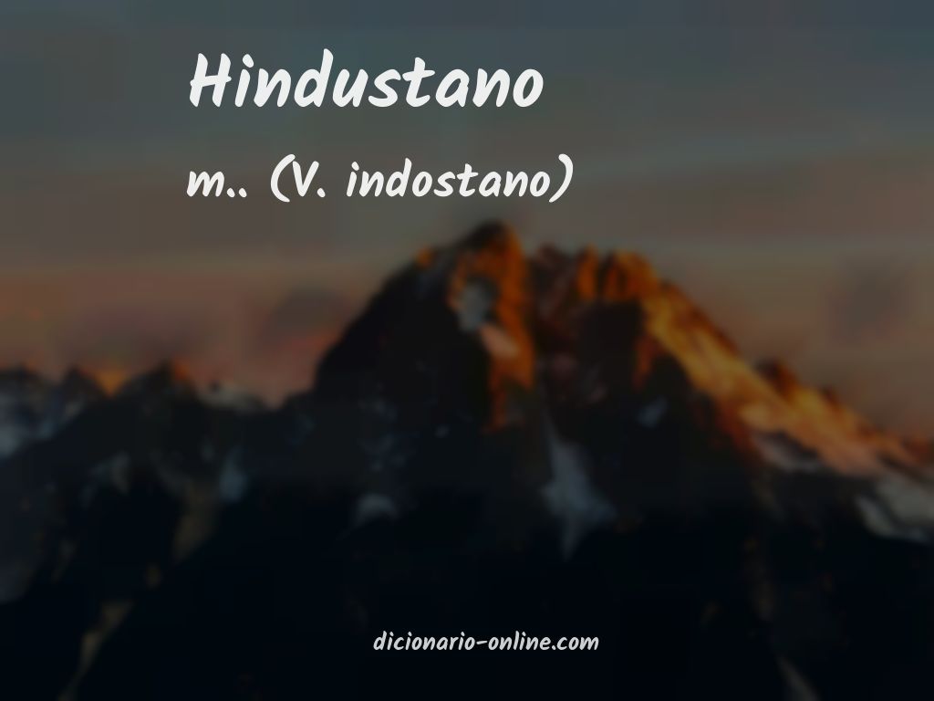 Significado de hindustano