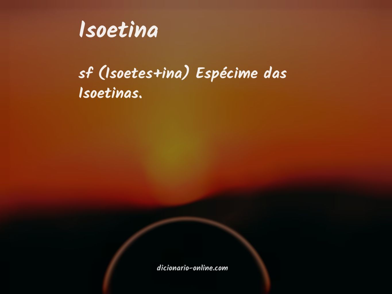 Significado de isoetina