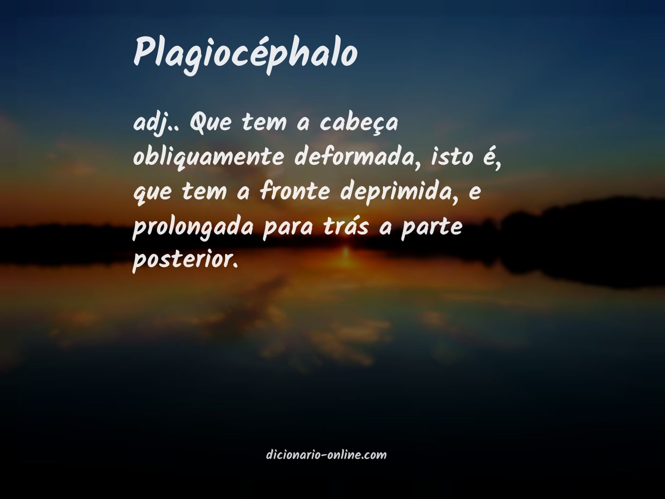 Significado de plagiocéphalo