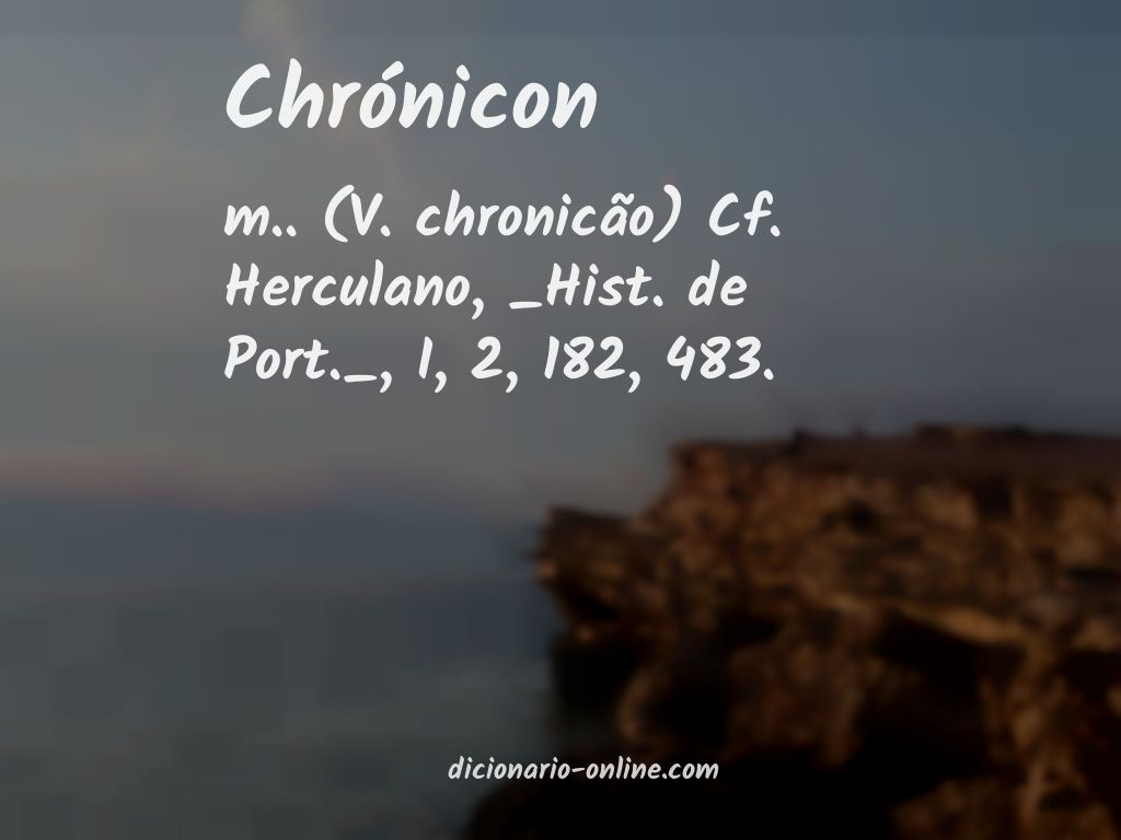 Significado de chrónicon