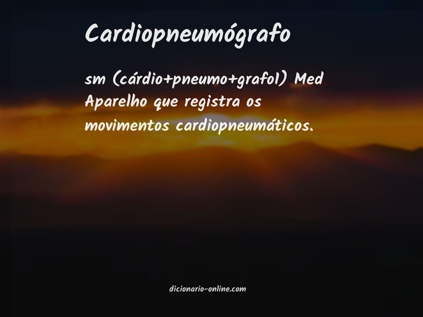 Significado de cardiopneumógrafo