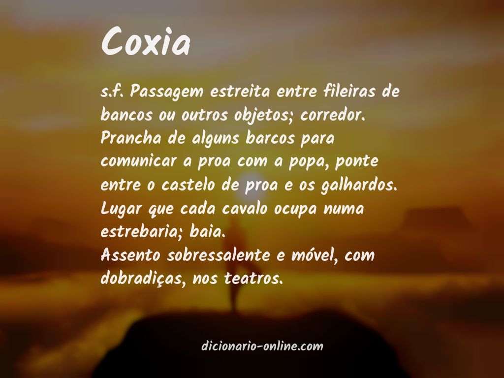 Significado de coxia
