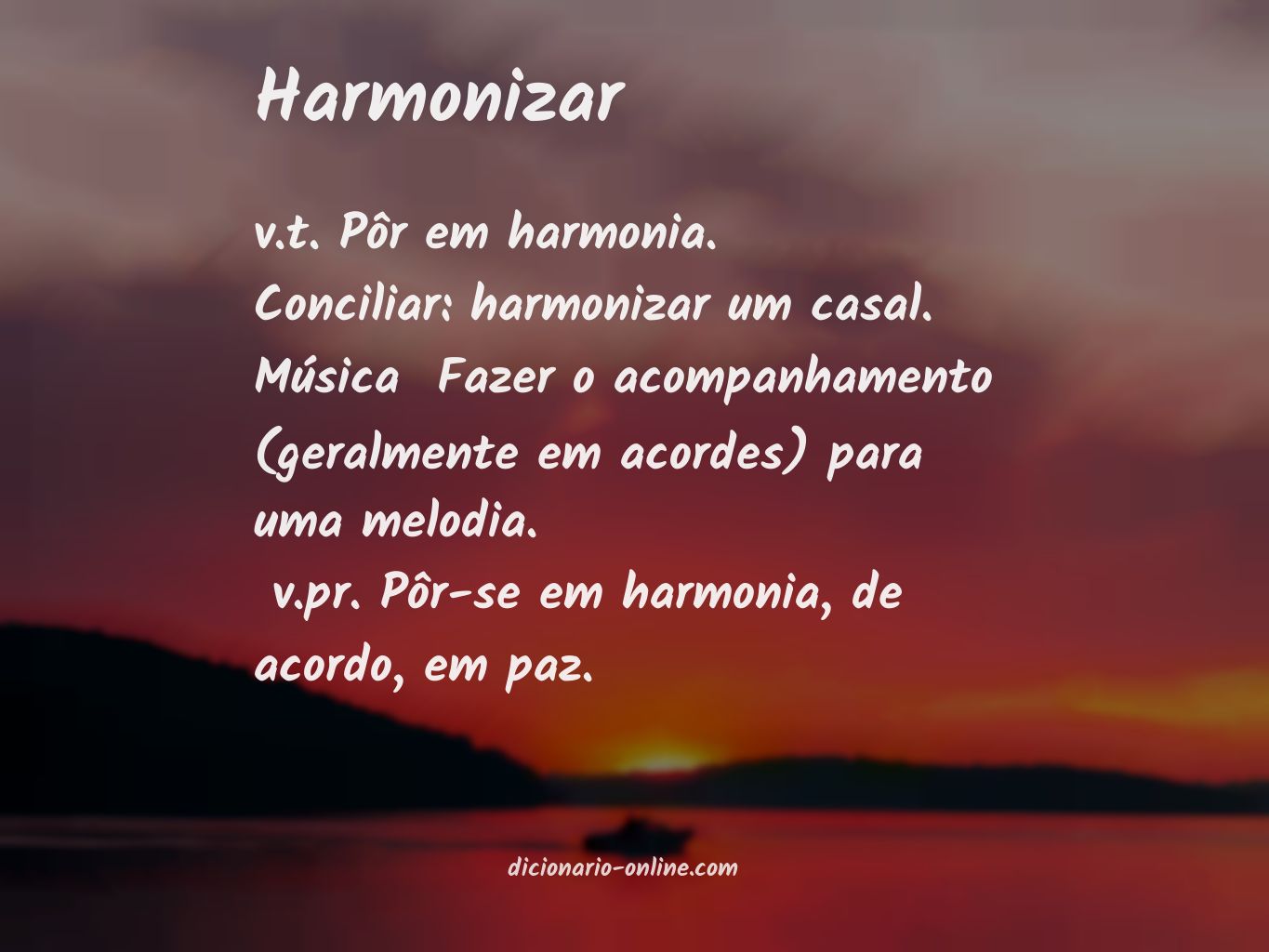Significado de harmonizar