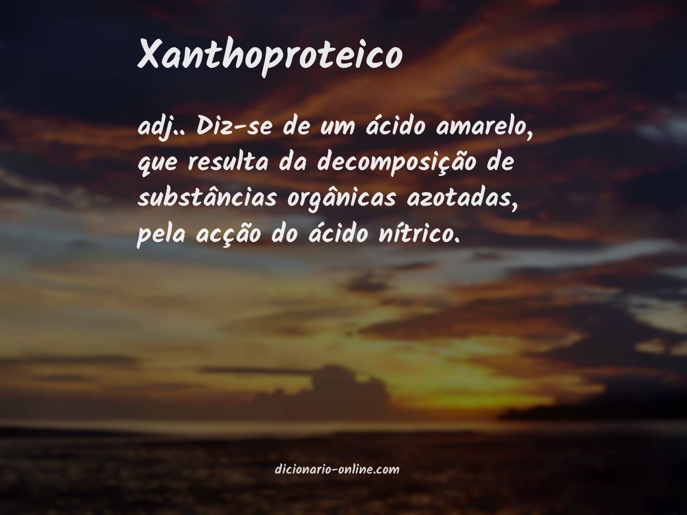 Significado de xanthoproteico