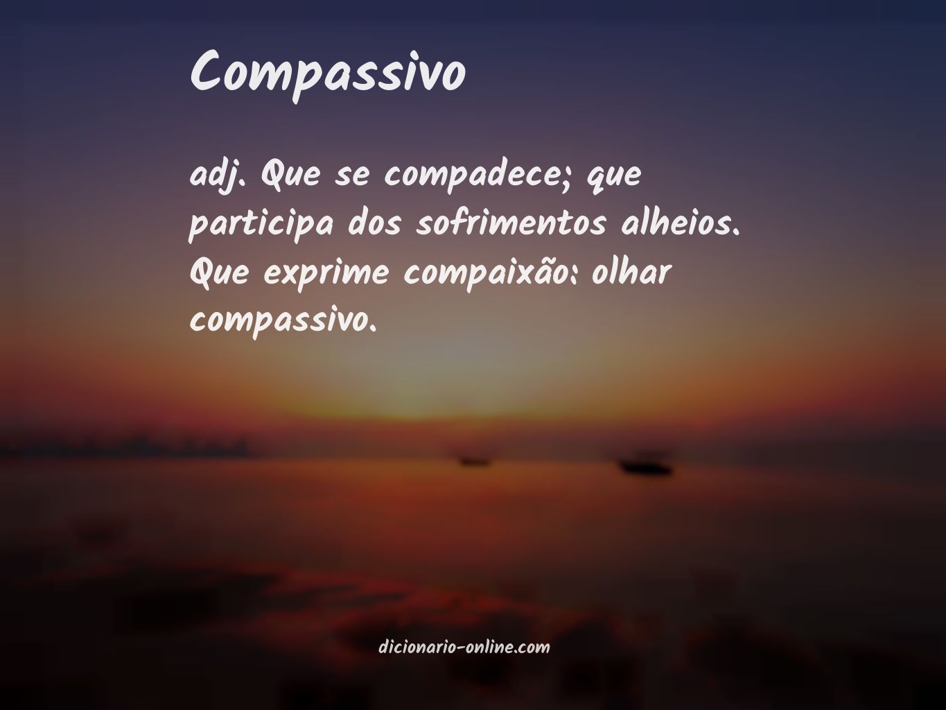 Significado de compassivo