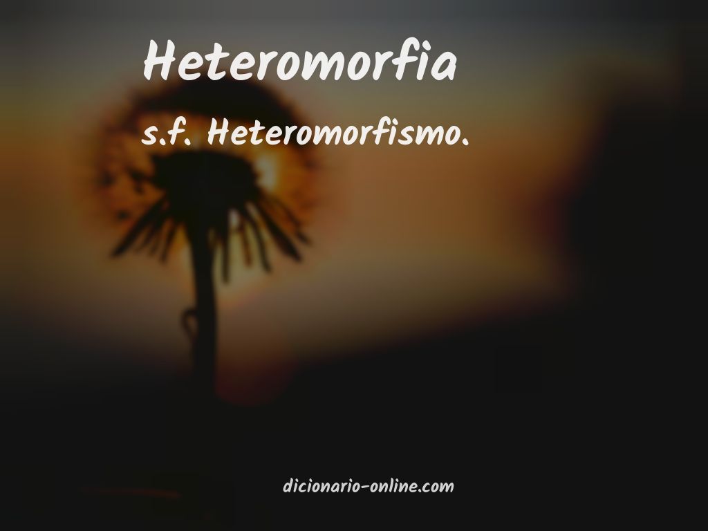 Significado de heteromorfia