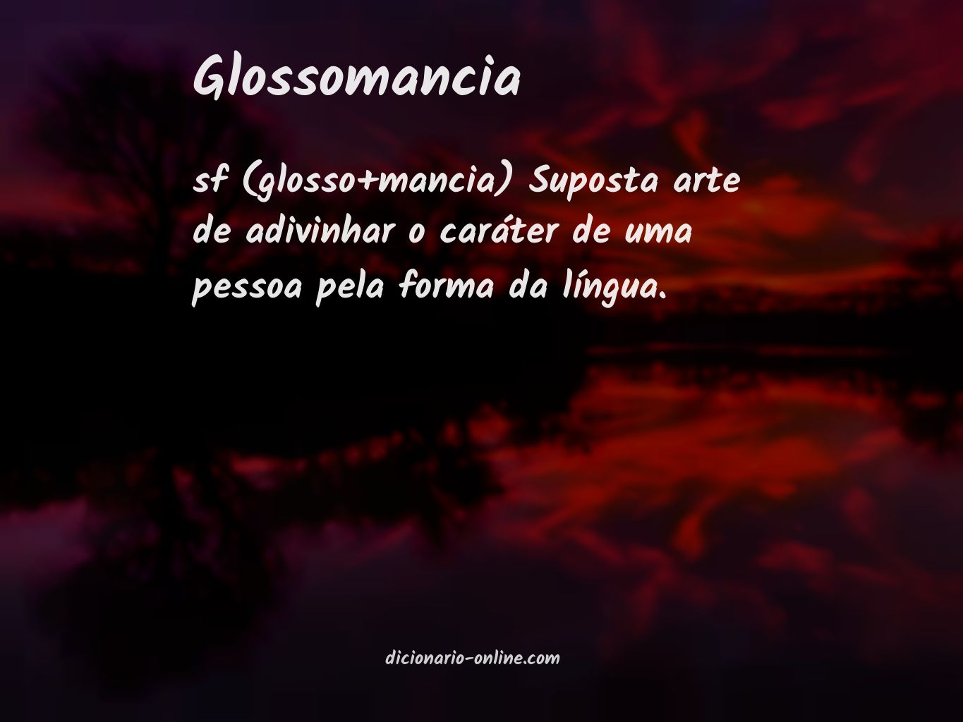 Significado de glossomancia