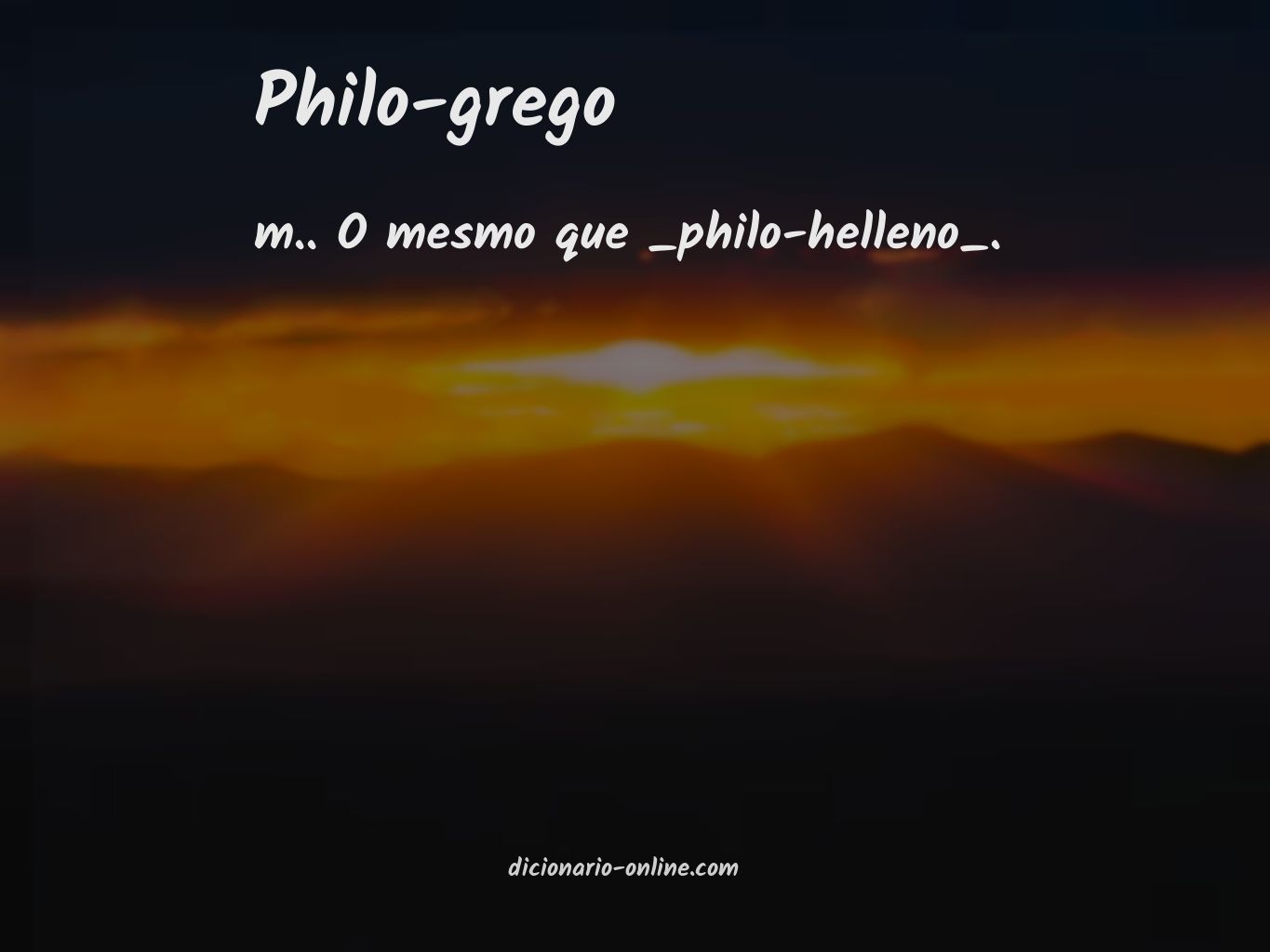 Significado de philo-grego