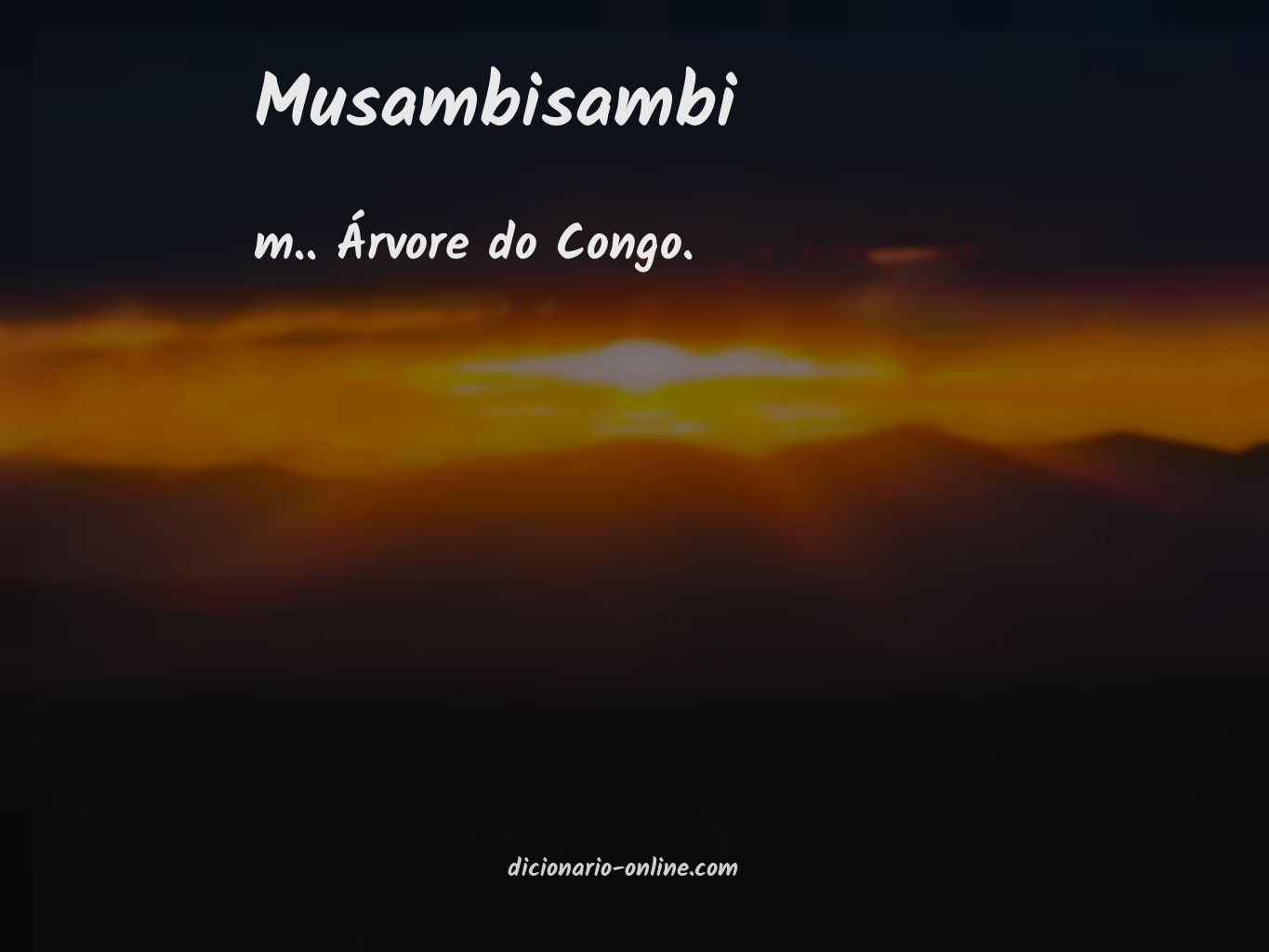 Significado de musambisambi