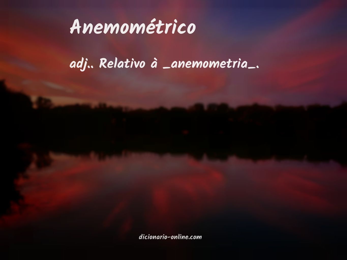 Significado de anemométrico
