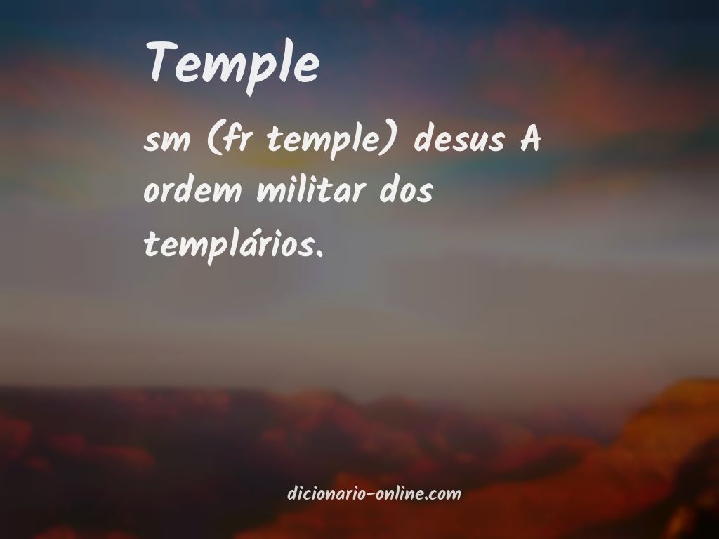 Significado de temple
