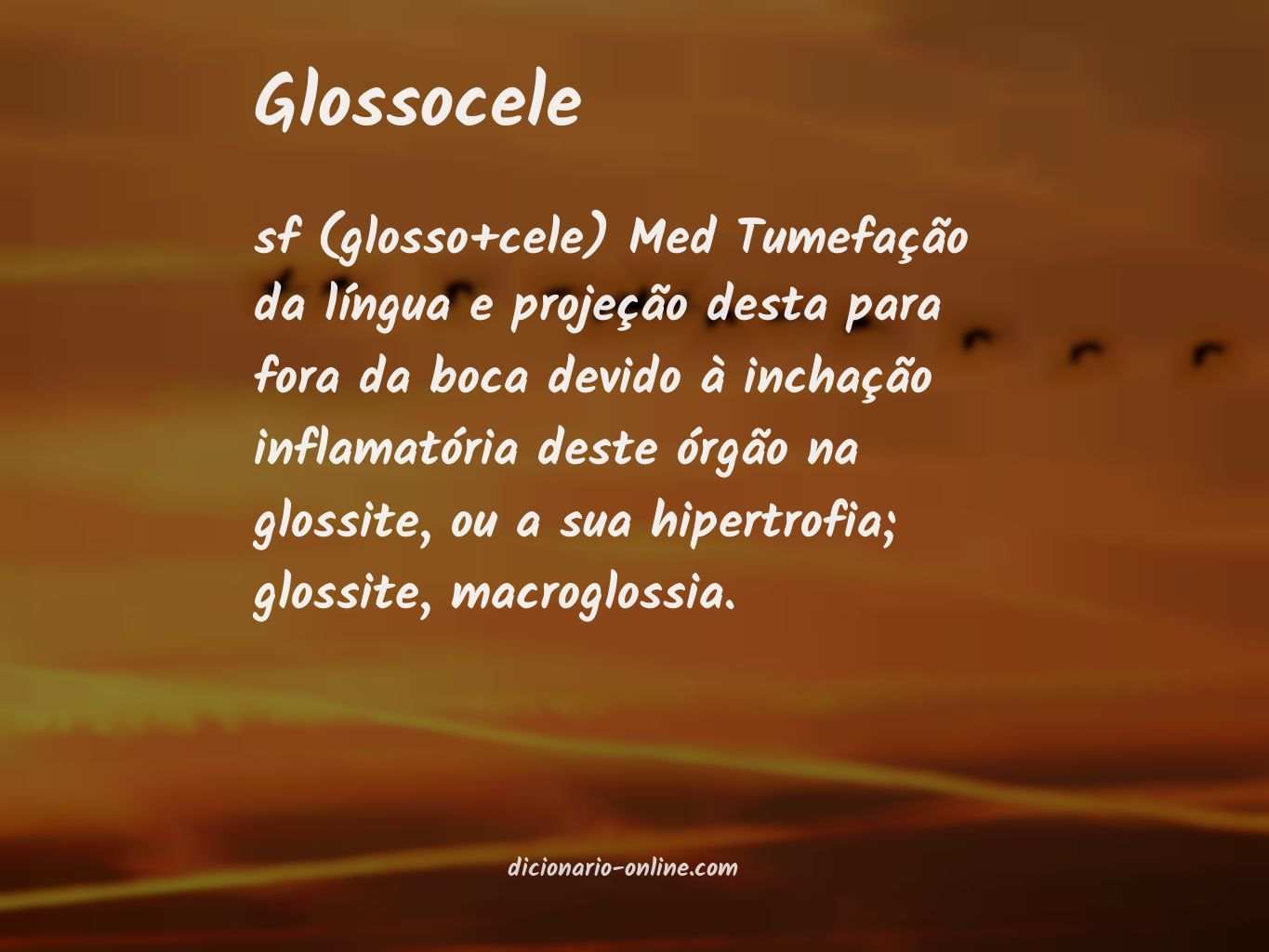 Significado de glossocele