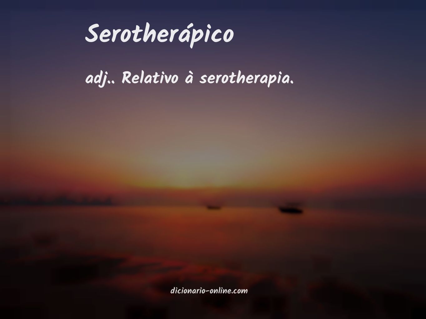 Significado de serotherápico