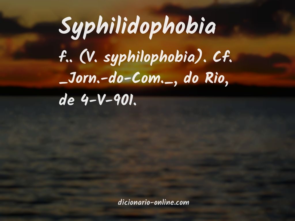 Significado de syphilidophobia