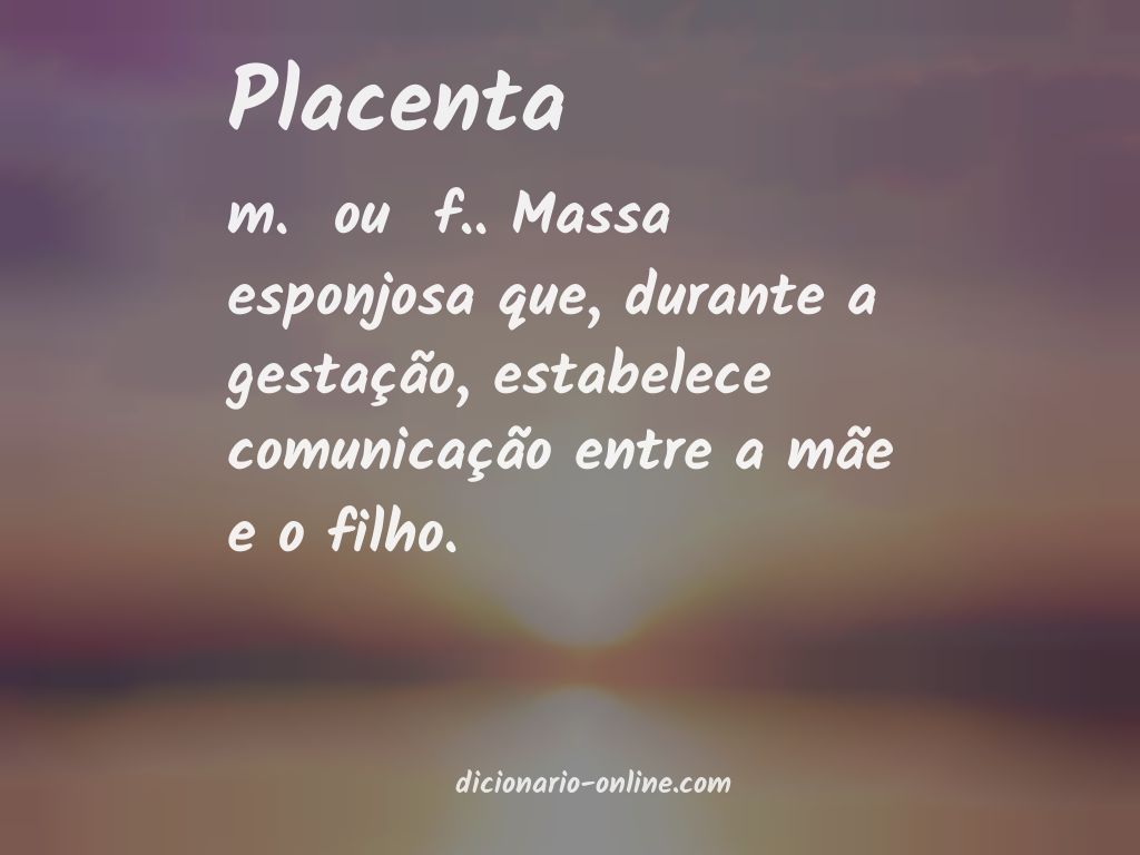 Significado de placenta