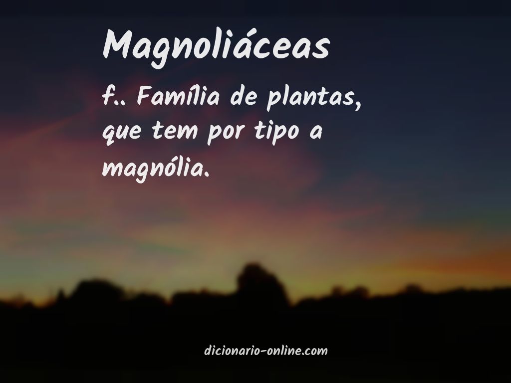 Significado de magnoliáceas