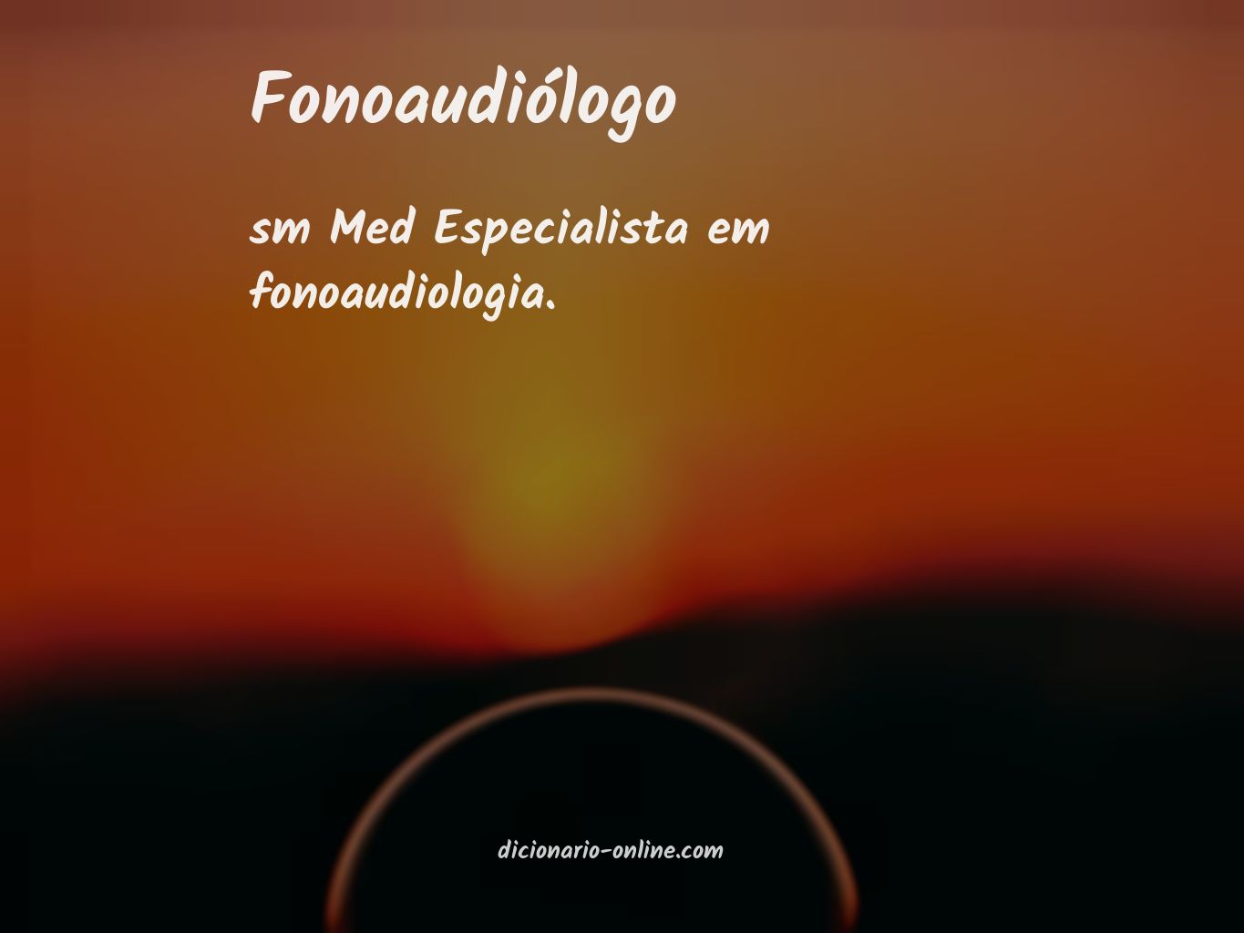 Significado de fonoaudiólogo