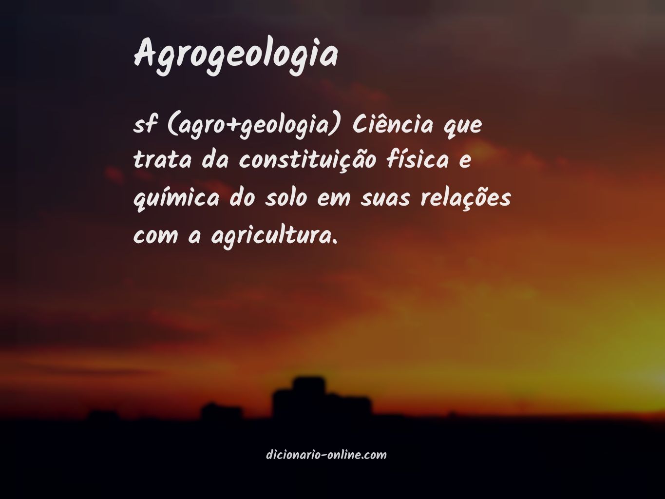 Significado de agrogeologia