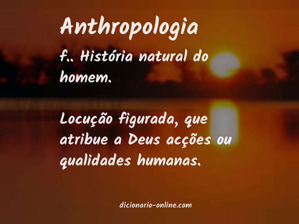 Significado de anthropologia