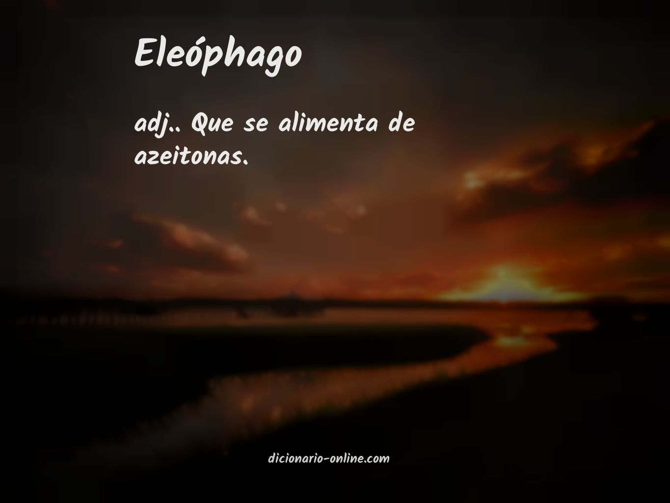 Significado de eleóphago