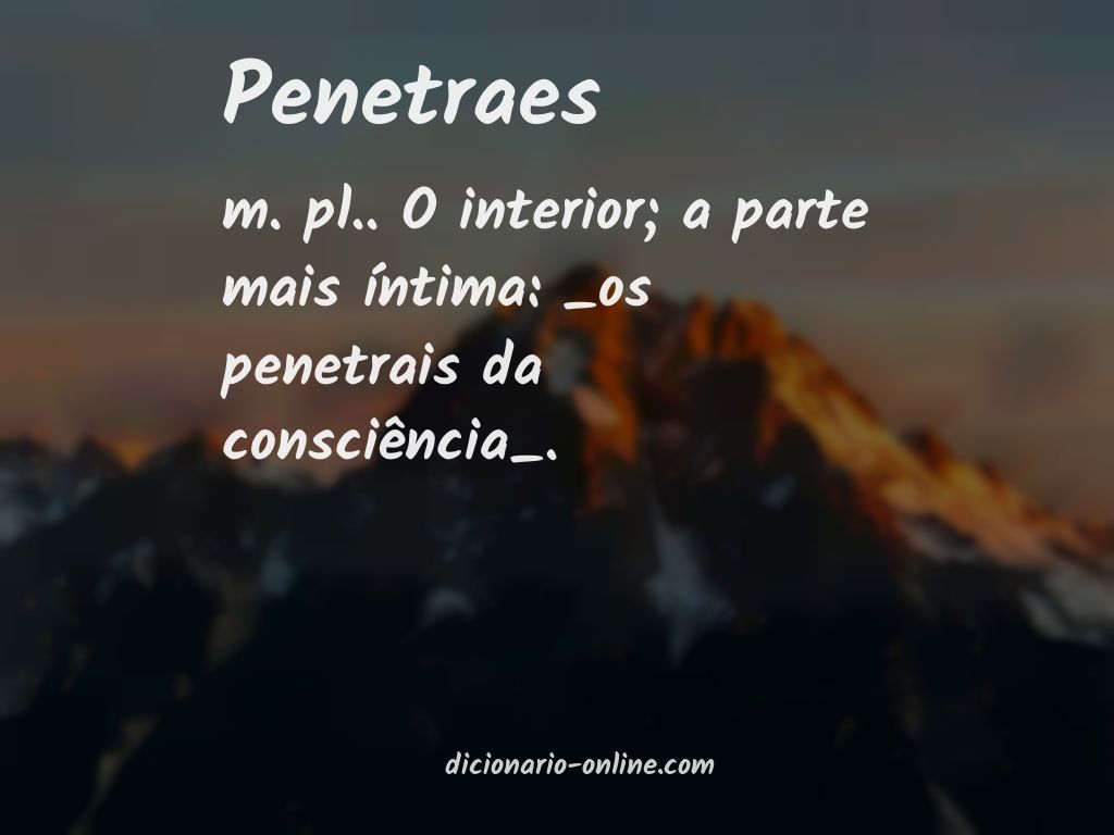 Significado de penetraes