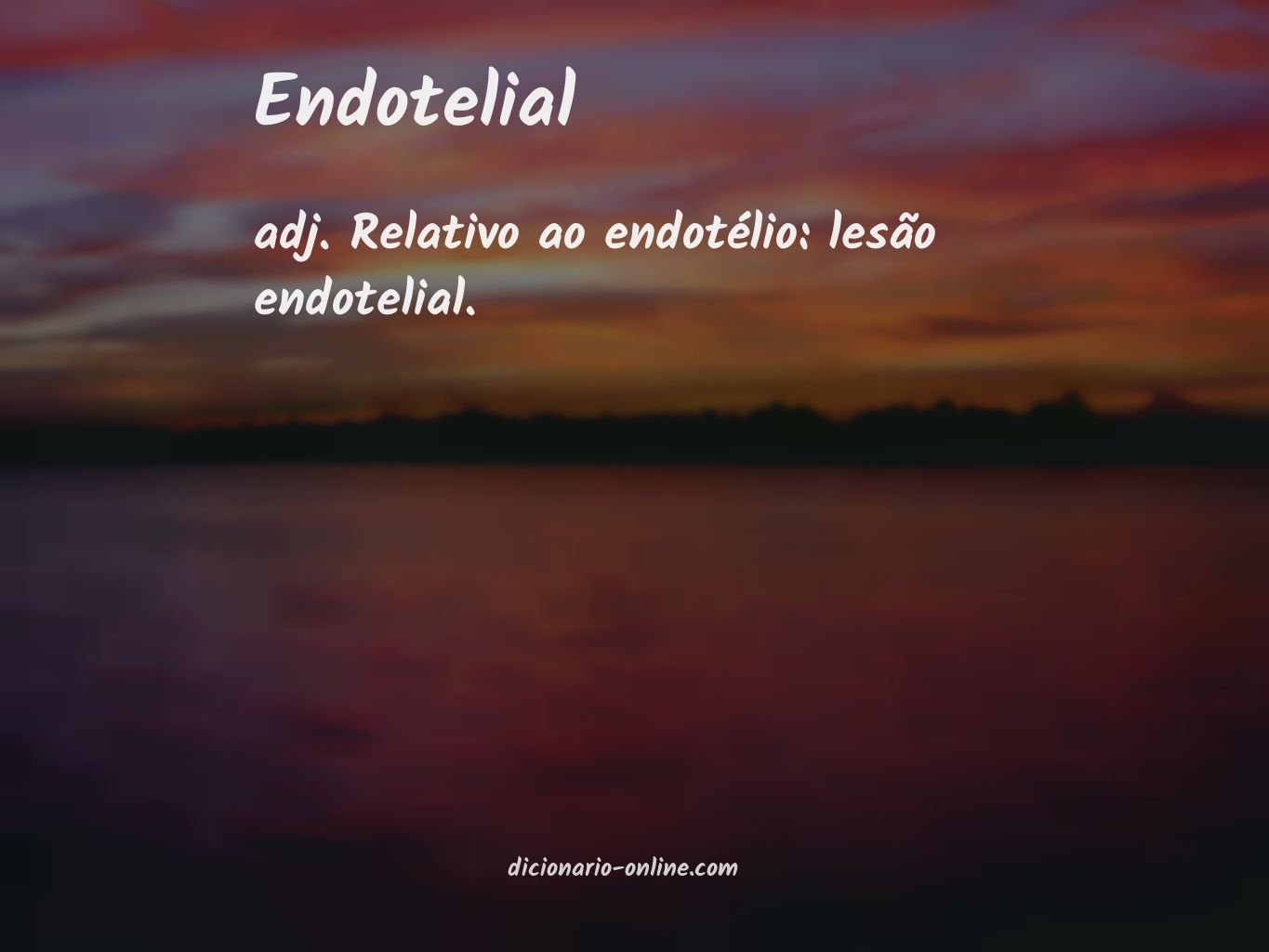 Significado de endotelial