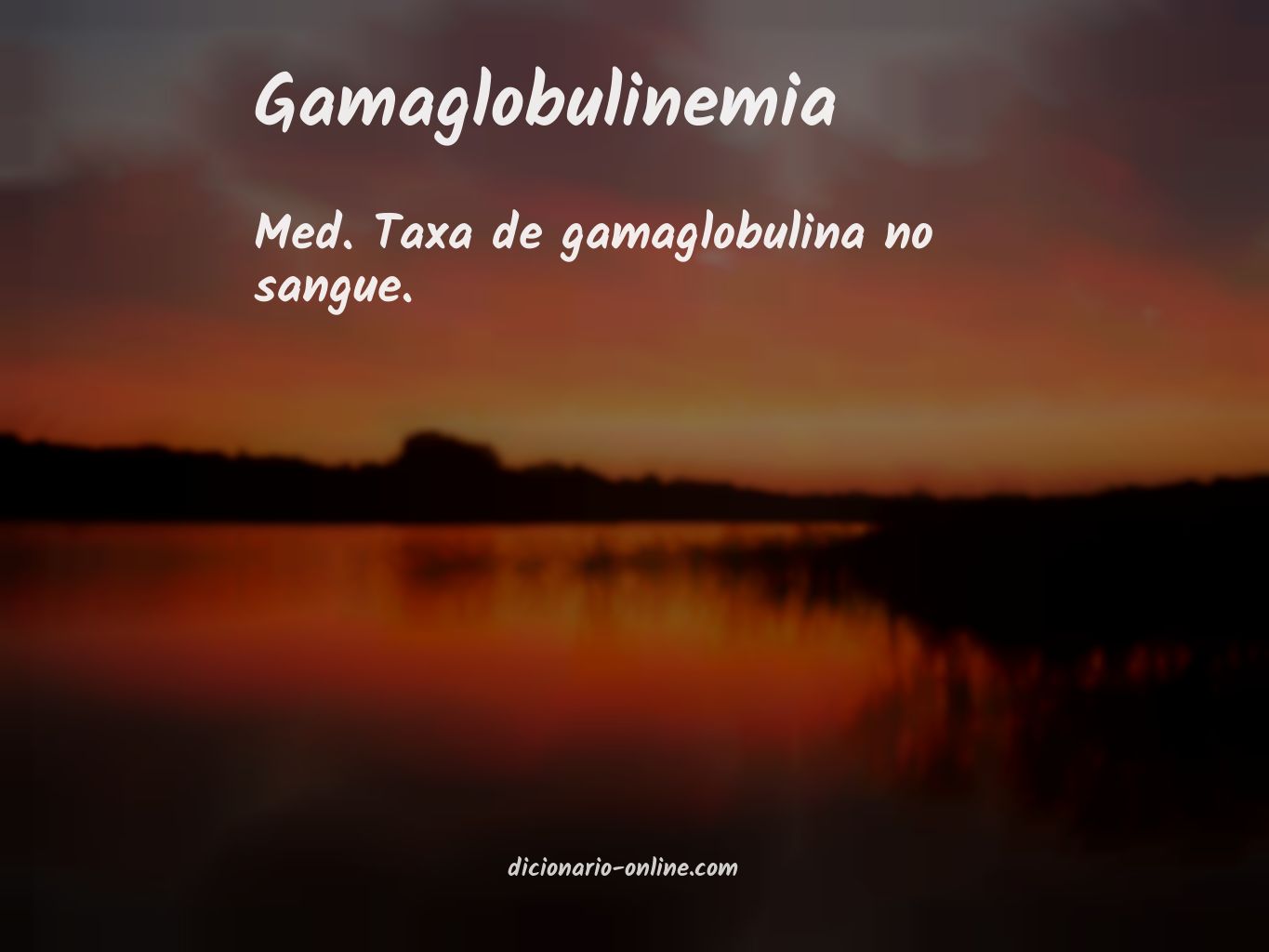 Significado de gamaglobulinemia