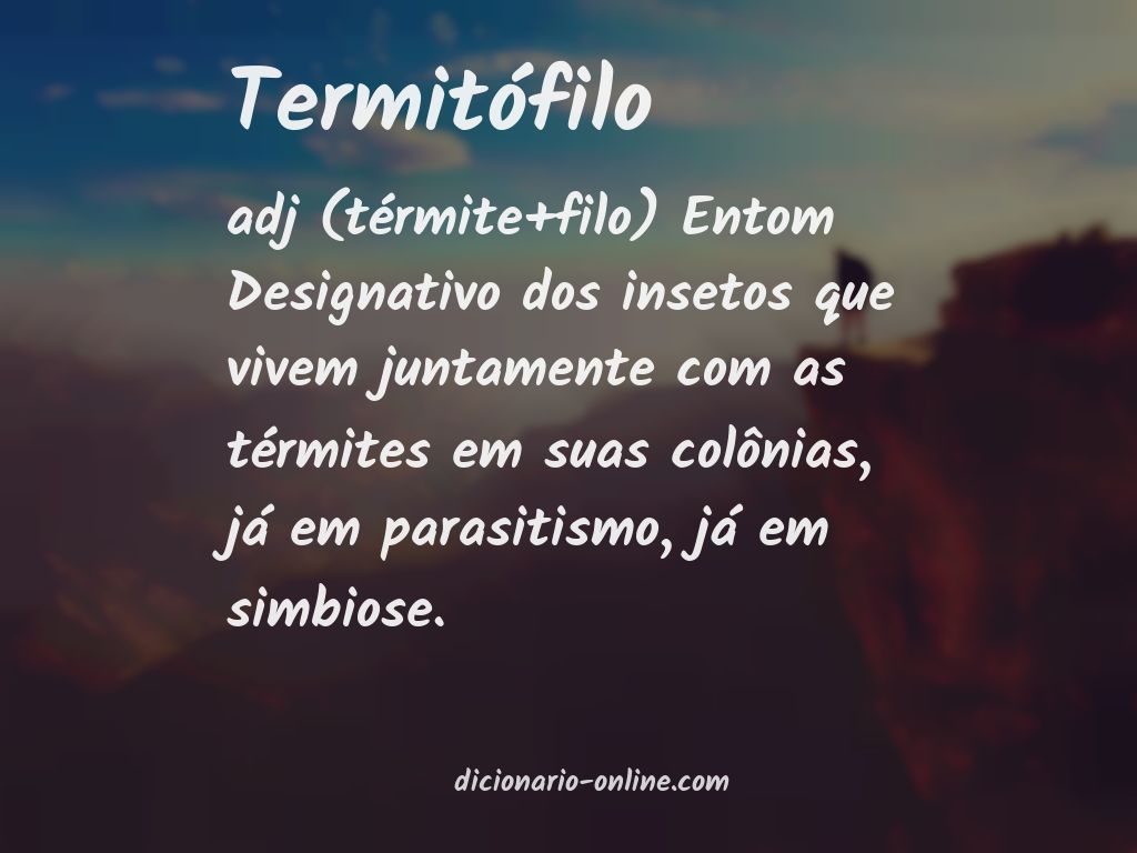 Significado de termitófilo