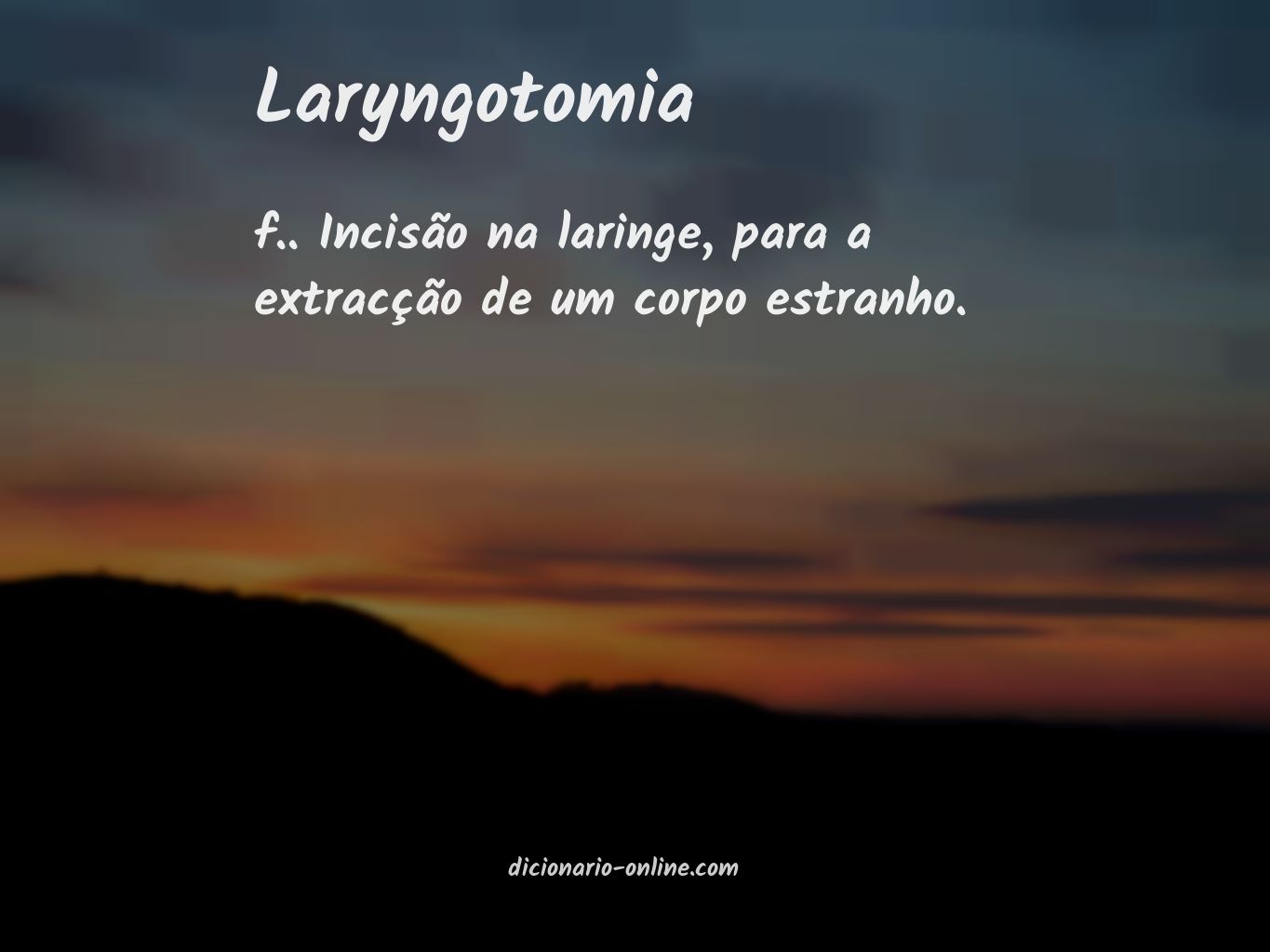 Significado de laryngotomia