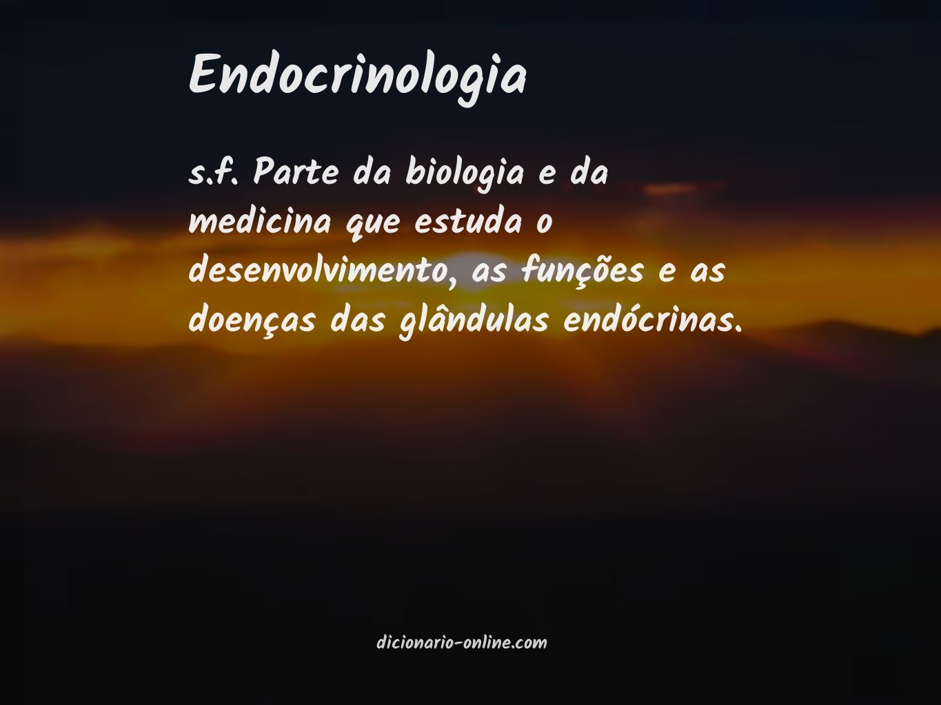 Significado de endocrinologia