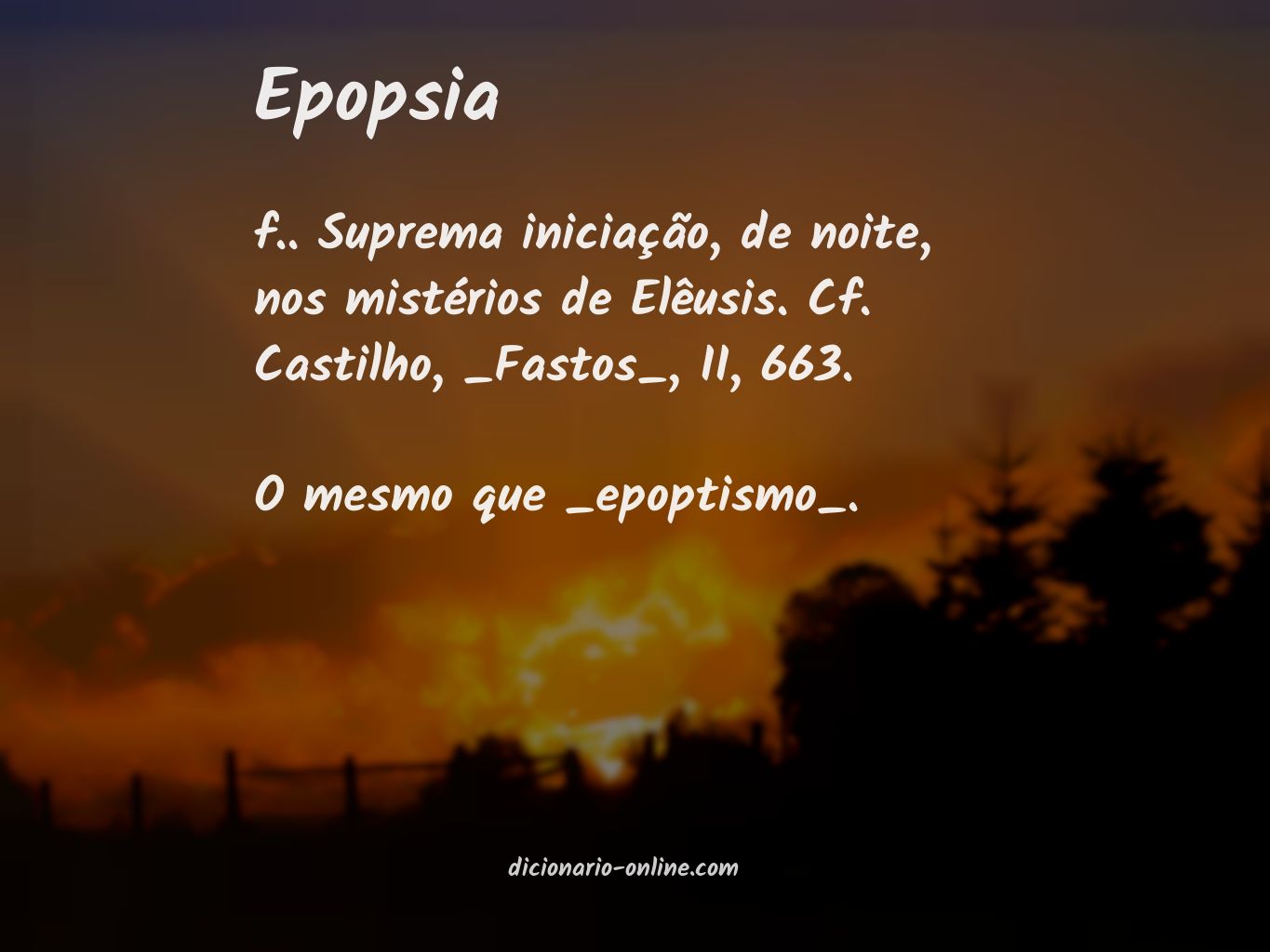 Significado de epopsia