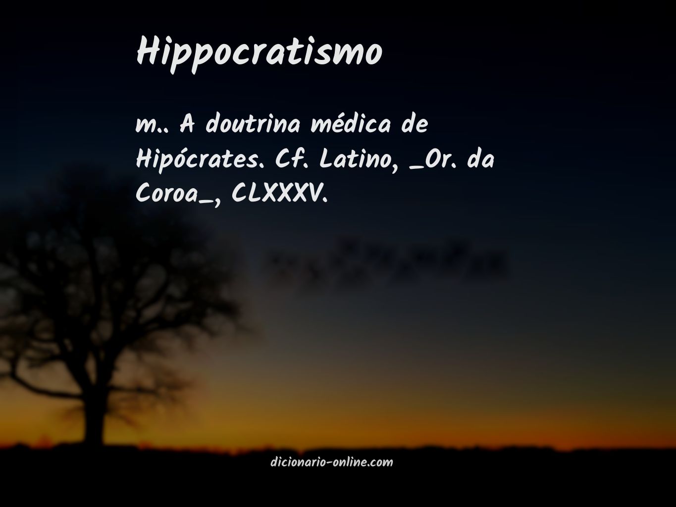 Significado de hippocratismo