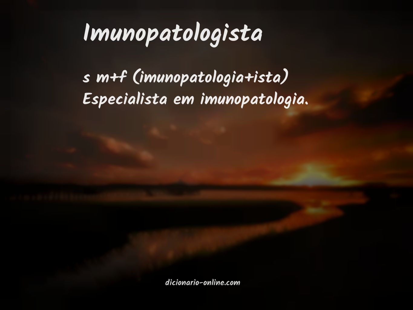 Significado de imunopatologista