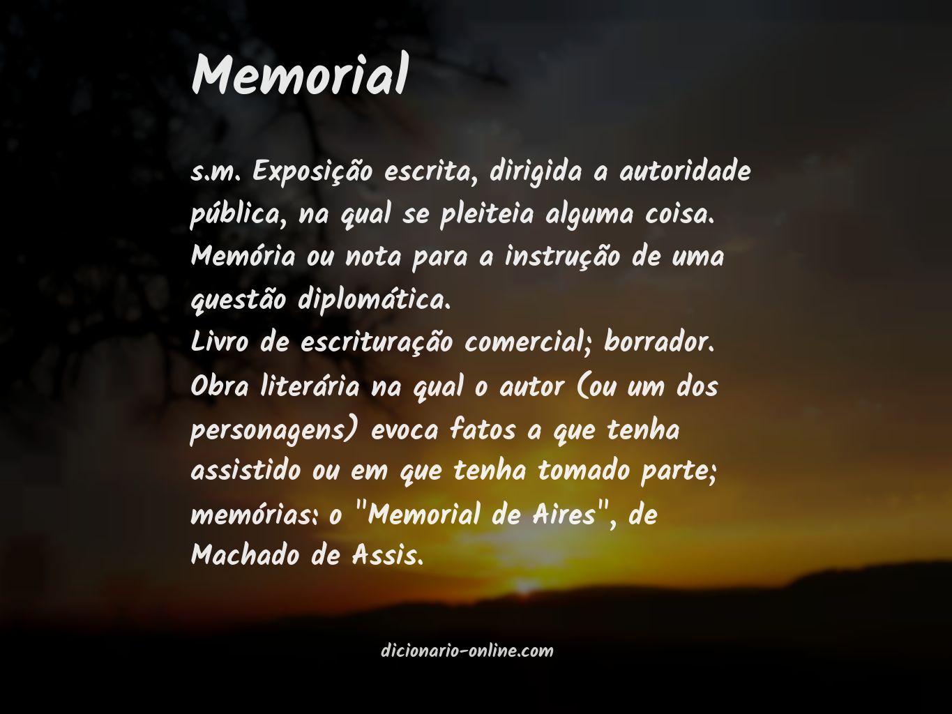 Significado de memorial