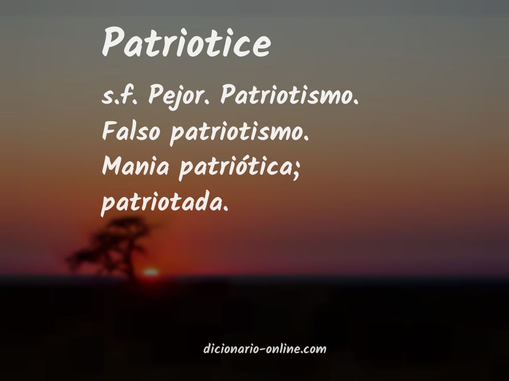 Significado de patriotice