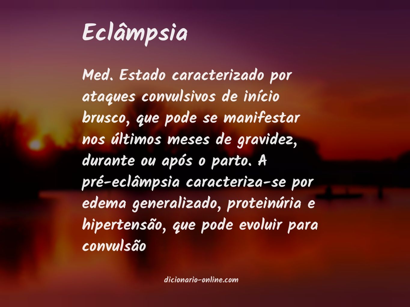 Significado de eclampsia