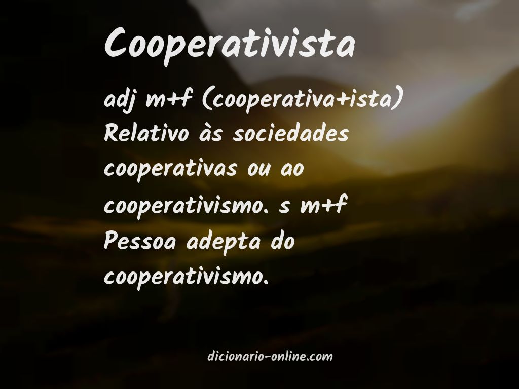 Significado de cooperativista