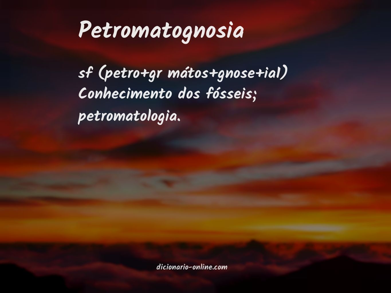 Significado de petromatognosia