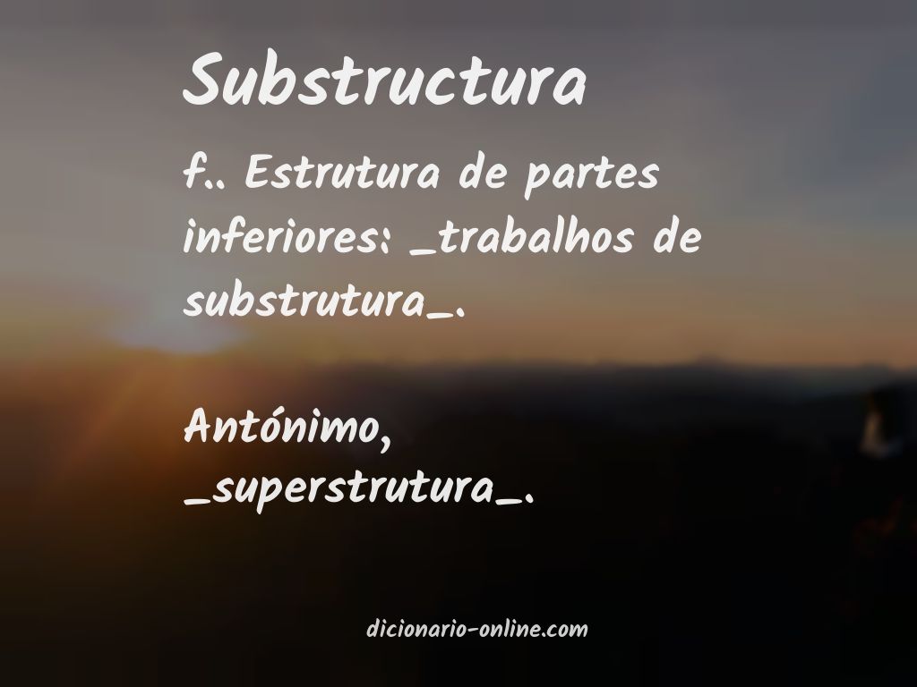 Significado de substructura