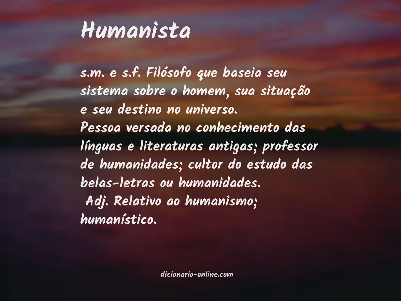 Significado de humanista