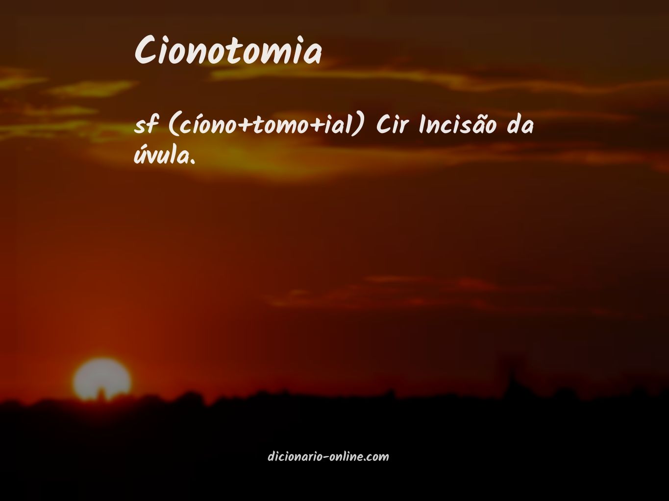 Significado de cionotomia