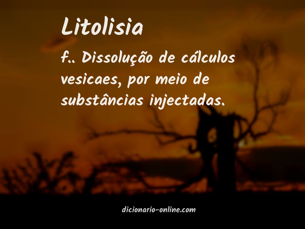 Significado de litolisia