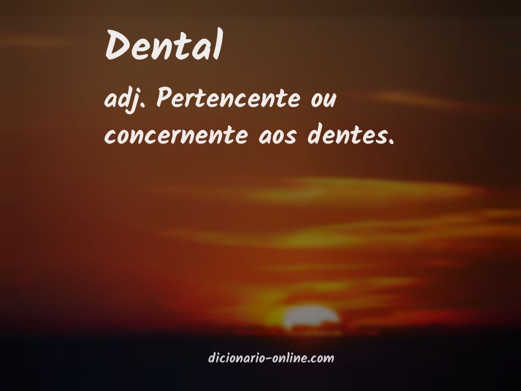 Significado de dental