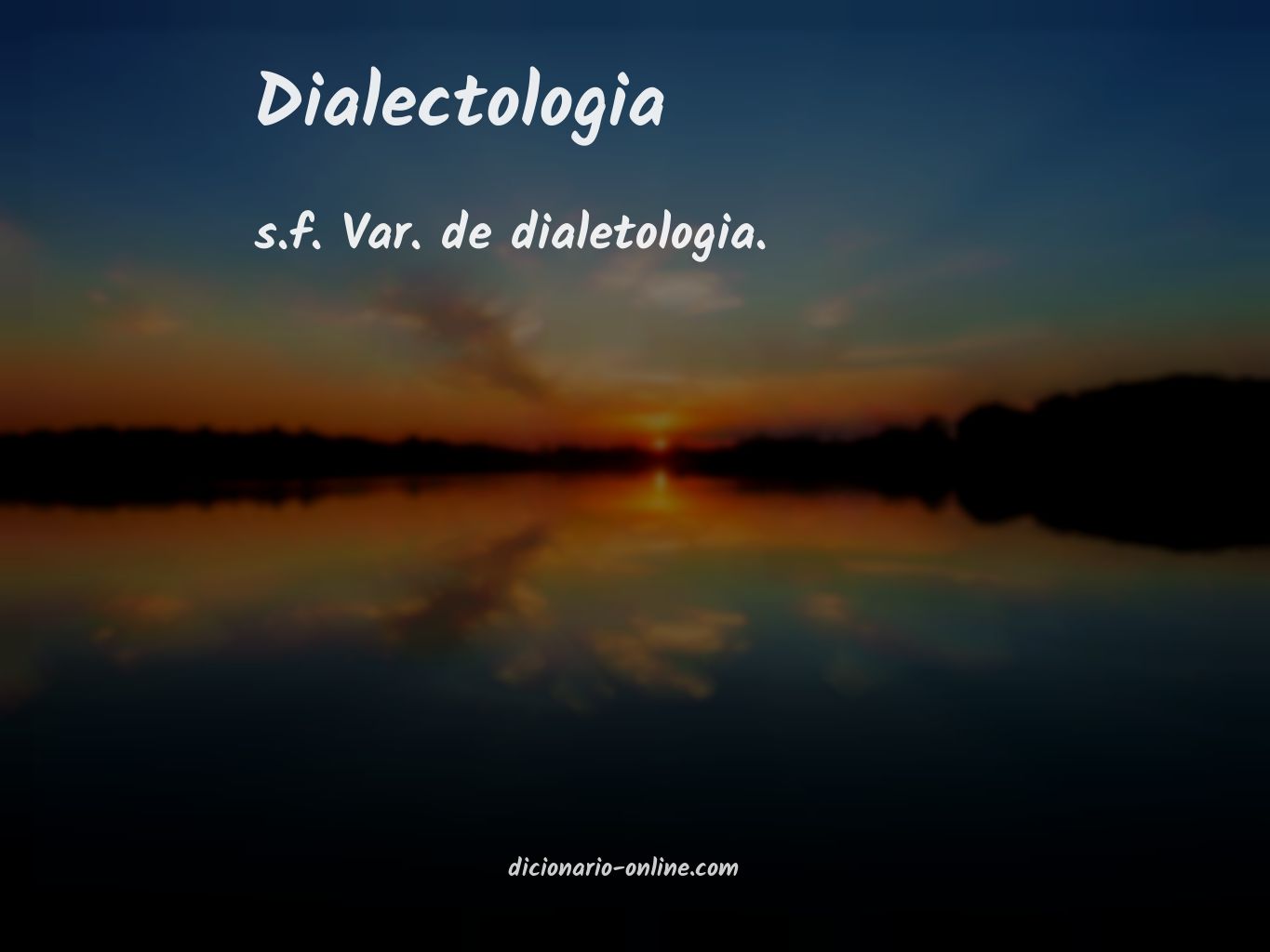 Significado de dialectologia
