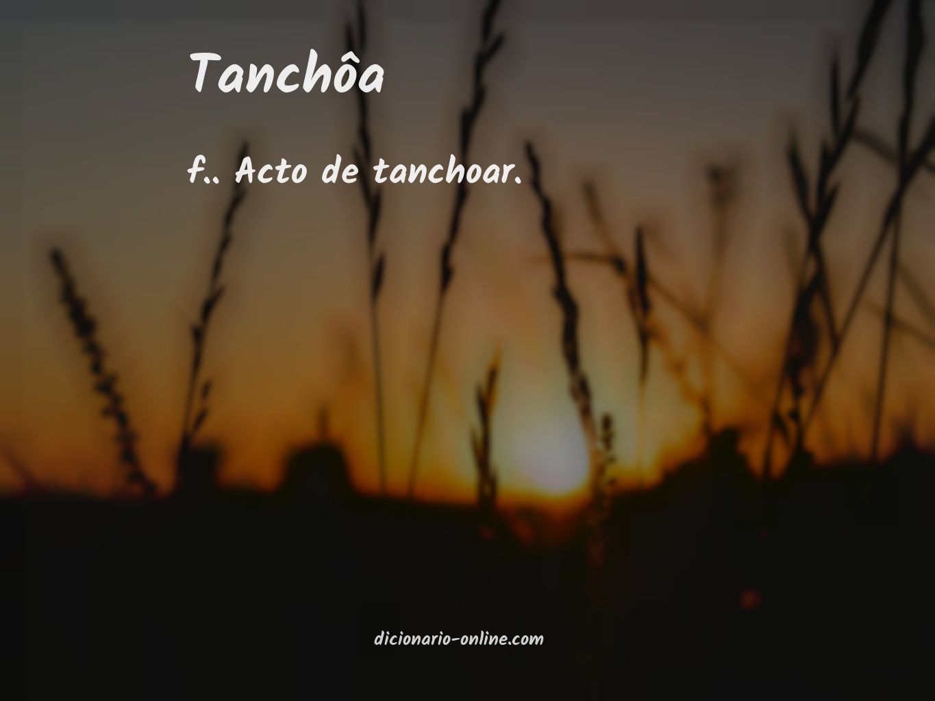 Significado de tanchôa