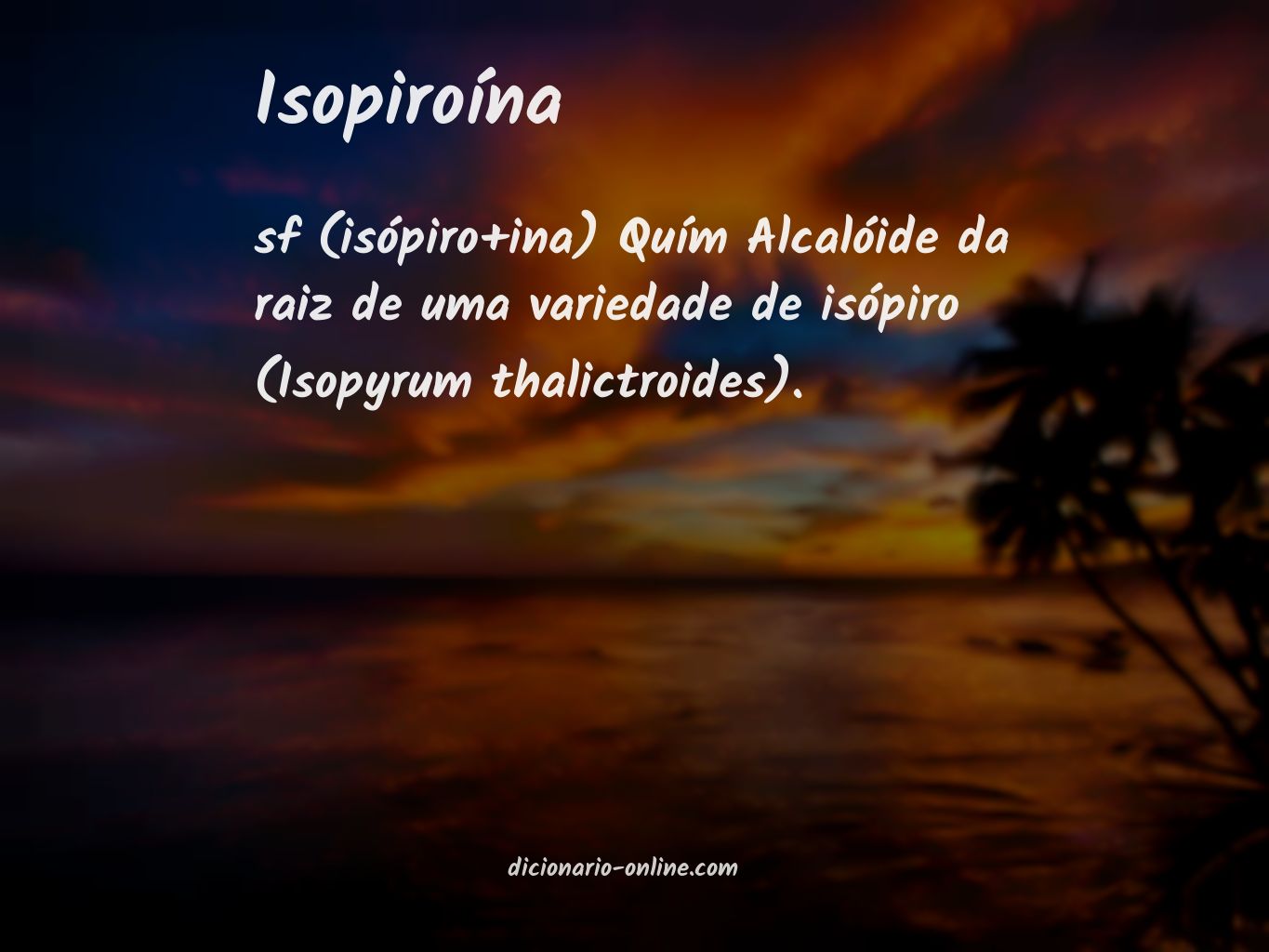 Significado de isopiroína