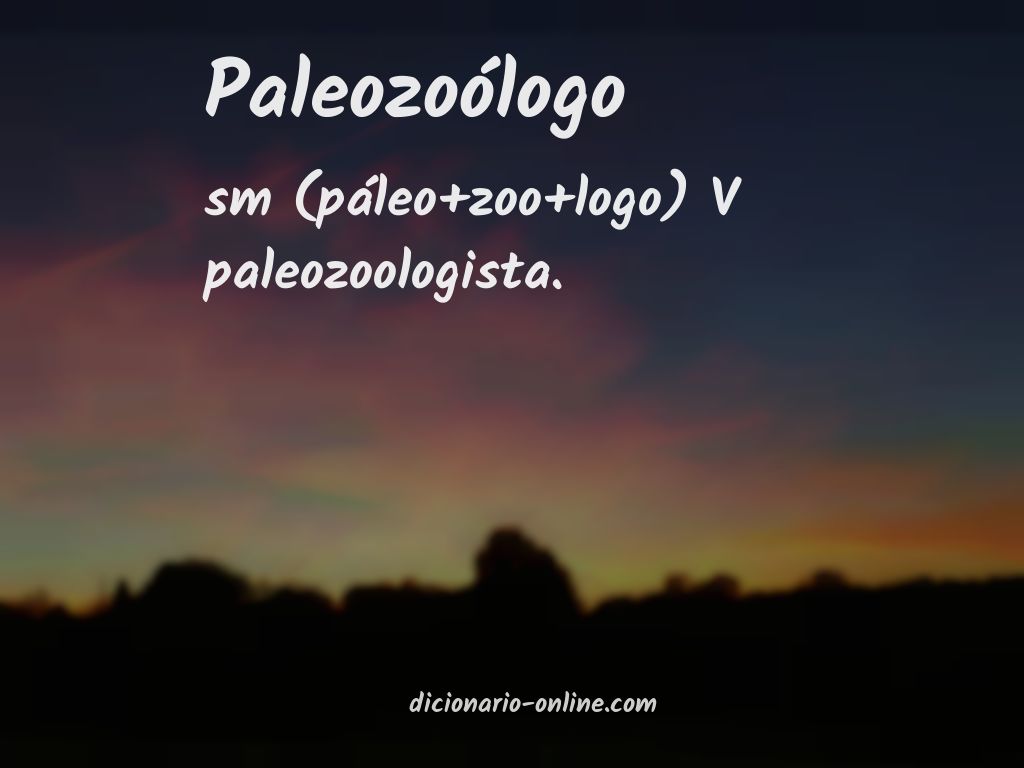 Significado de paleozoólogo