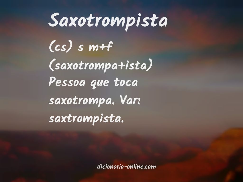 Significado de saxotrompista