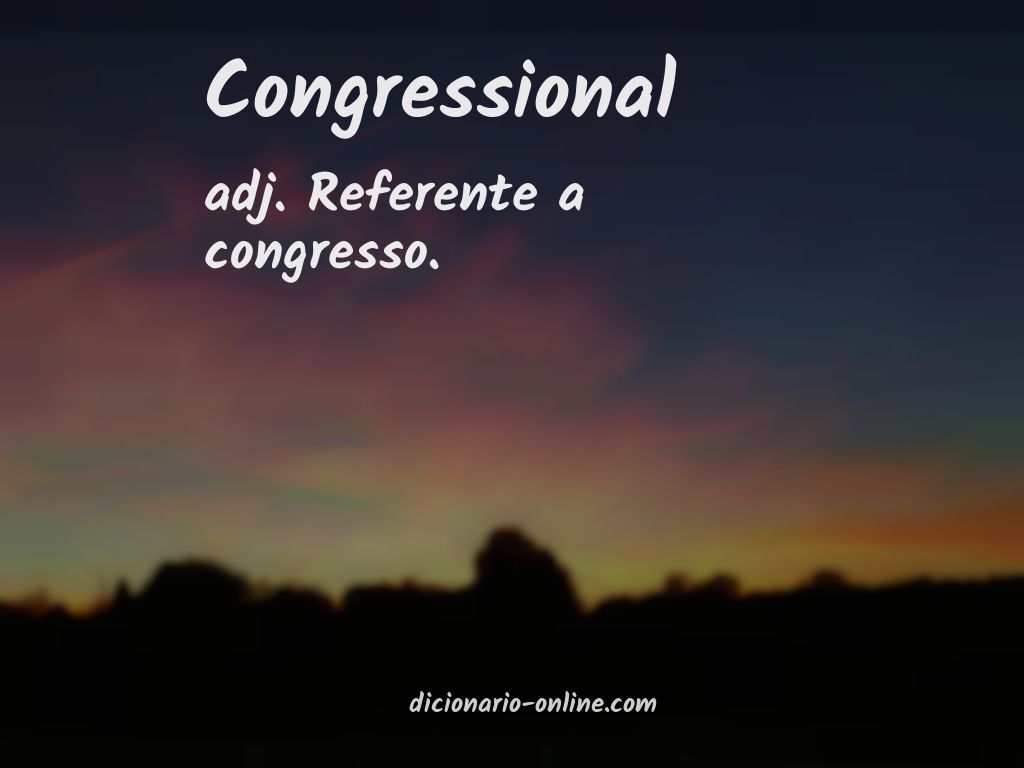 Significado de congressional