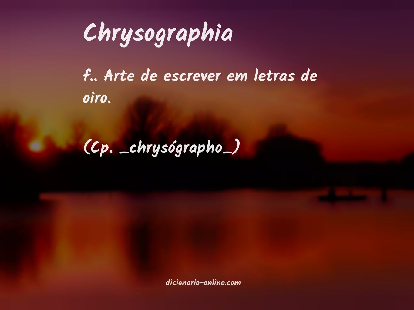 Significado de chrysographia